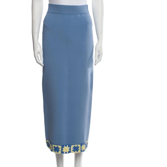 STAUD Dresses & Skirts - Staud blue crochet skirt size large